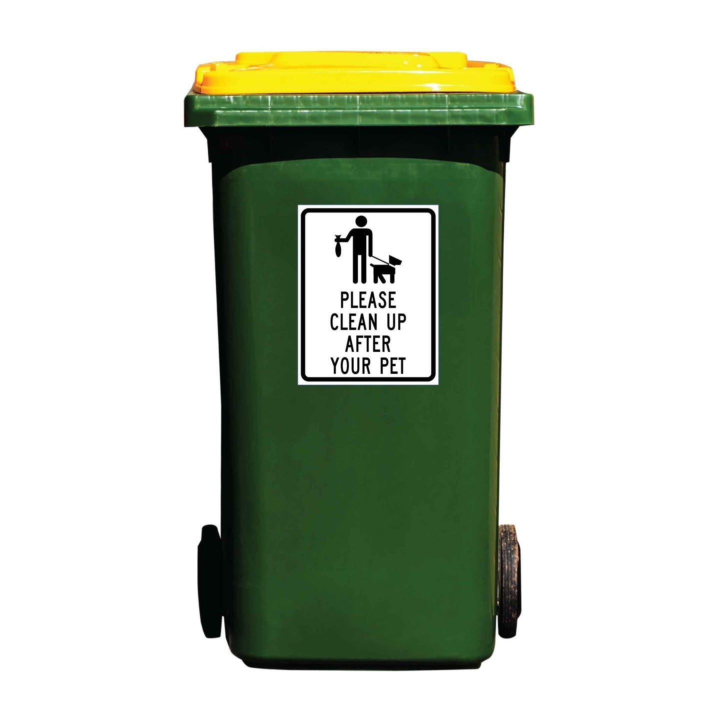 Please Clean Up After Your Pet Wheelie Bin Stickers - New Signs