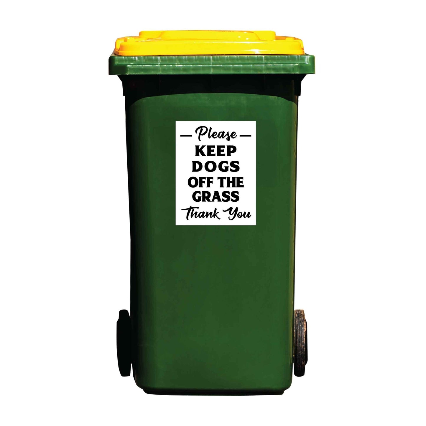 Please Keep Dogs Off The Grass Thank You Wheelie Bin Sticker - New Signs