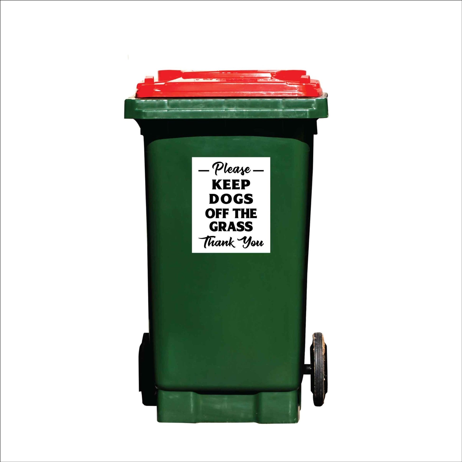 Please Keep Dogs Off The Grass Thank You Wheelie Bin Sticker - New Signs