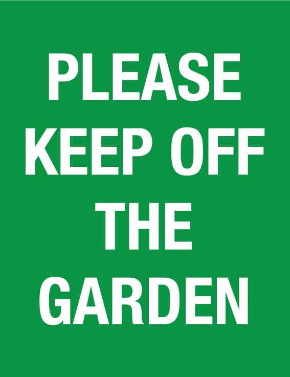 Please Keep Off The Garden Wheelie Bin Sticker - New Signs