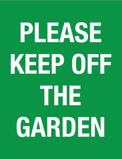Please Keep Off The Garden Wheelie Bin Sticker - New Signs