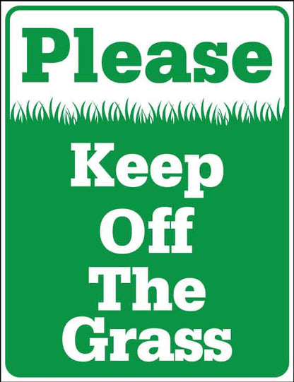 Please Keep Off The Grass Wheelie Bin Sticker - New Signs