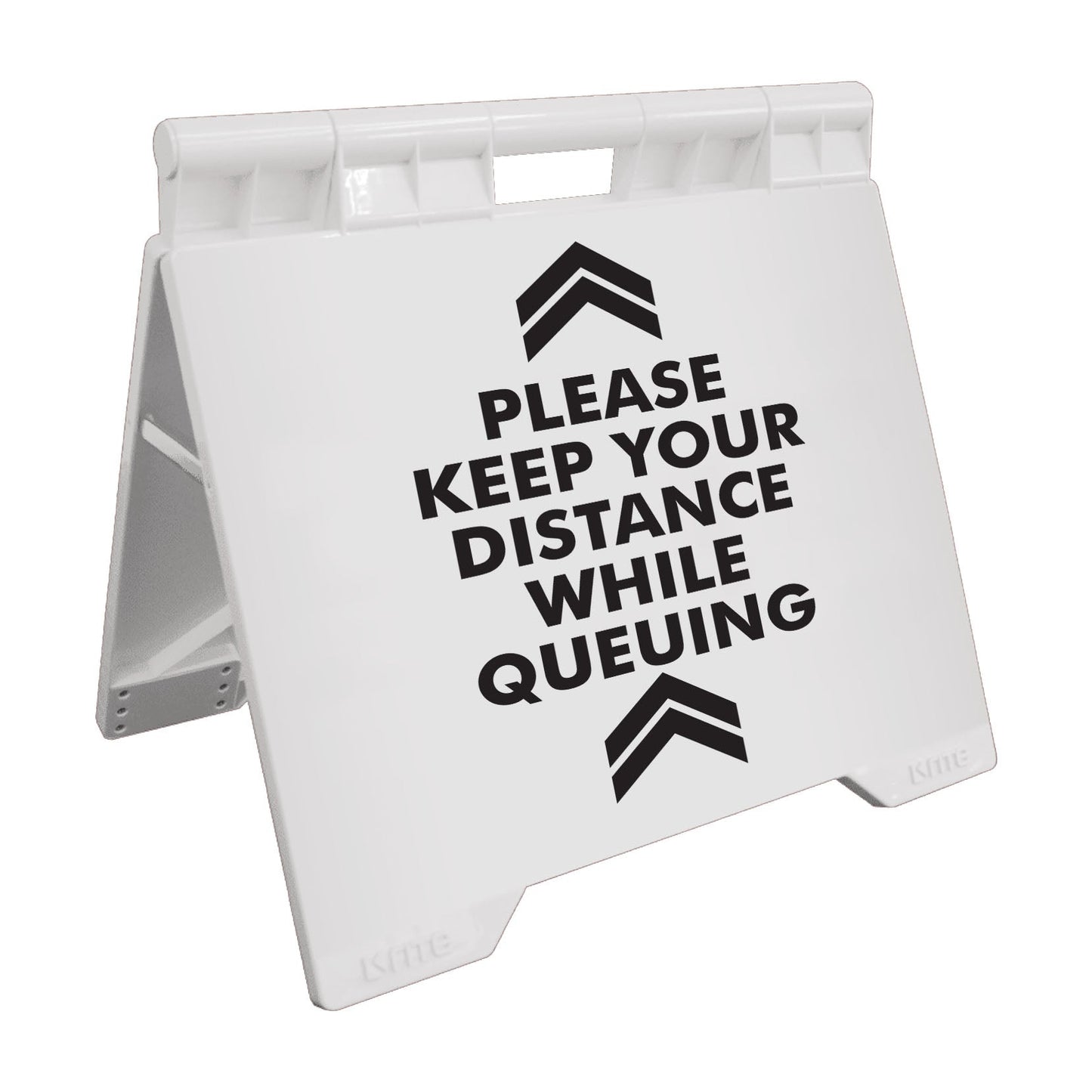 Please Keep Your Distance While Queuing - Evarite A - Frame Sign - New Signs