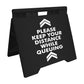Please Keep Your Distance While Queuing - Evarite A - Frame Sign - New Signs