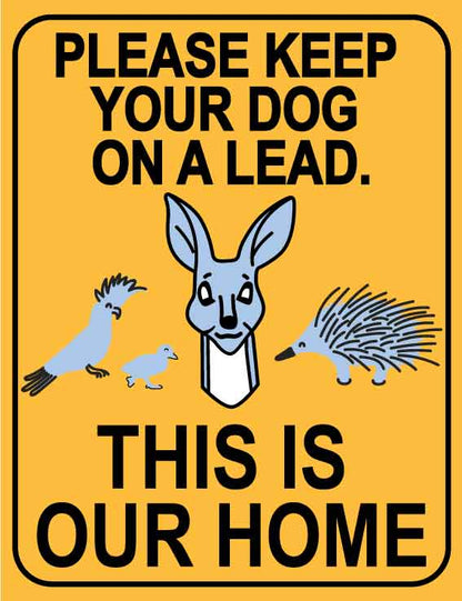 Please Keep Your Dog On Lead This Is Our Home Wheelie Bin Sticker - New Signs