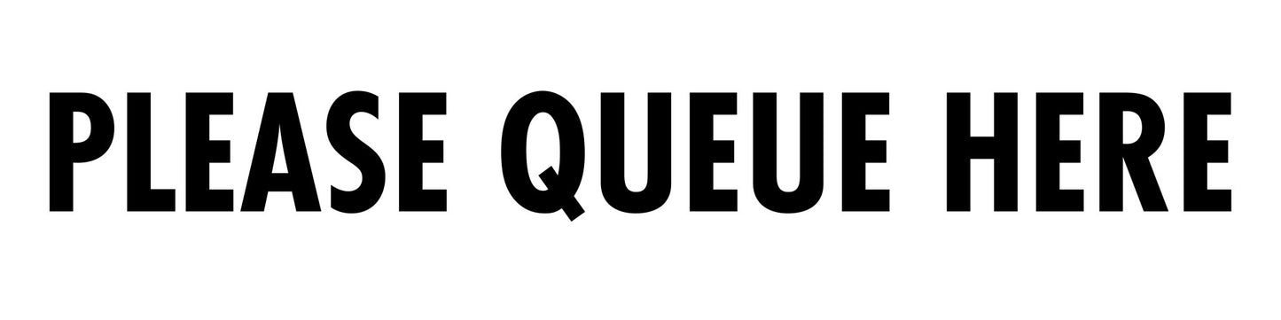 Please Queue Here - Landscape Corflute Toblerone Signs - New Signs