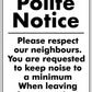 Polite Notice Please Respect Neighbours Wheelie Bin Stickers - New Signs