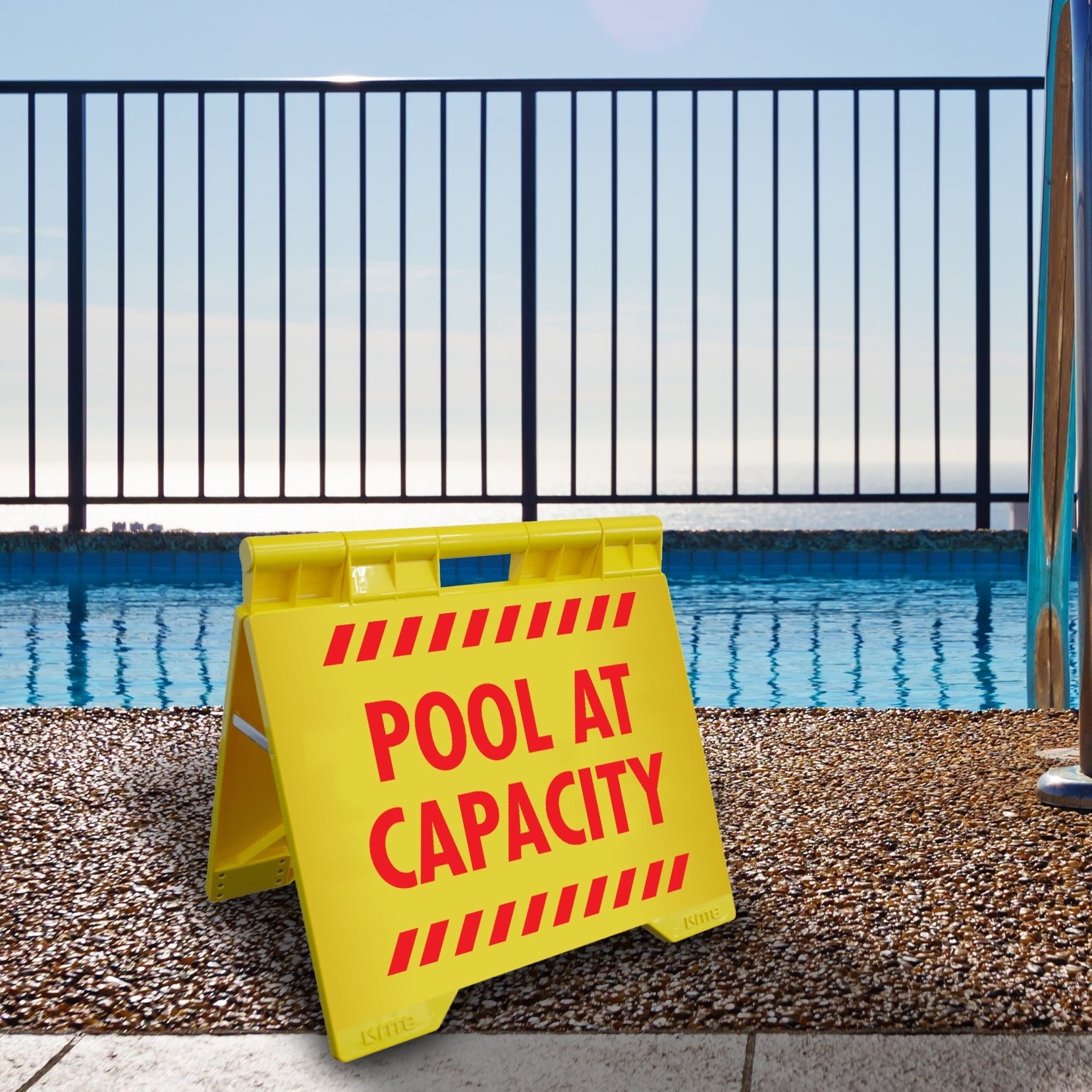 Pool At Capacity - Evarite A - Frame Sign - New Signs