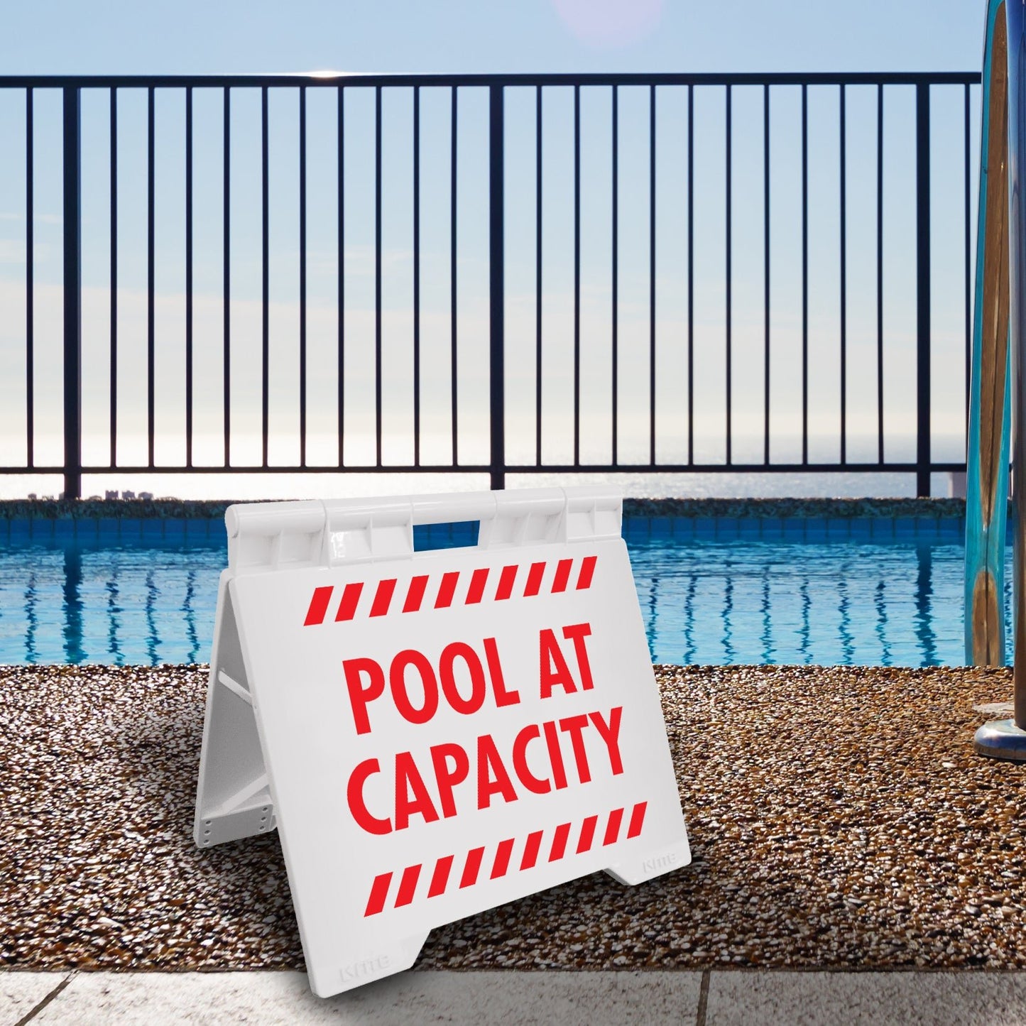 Pool At Capacity - Evarite A - Frame Sign - New Signs