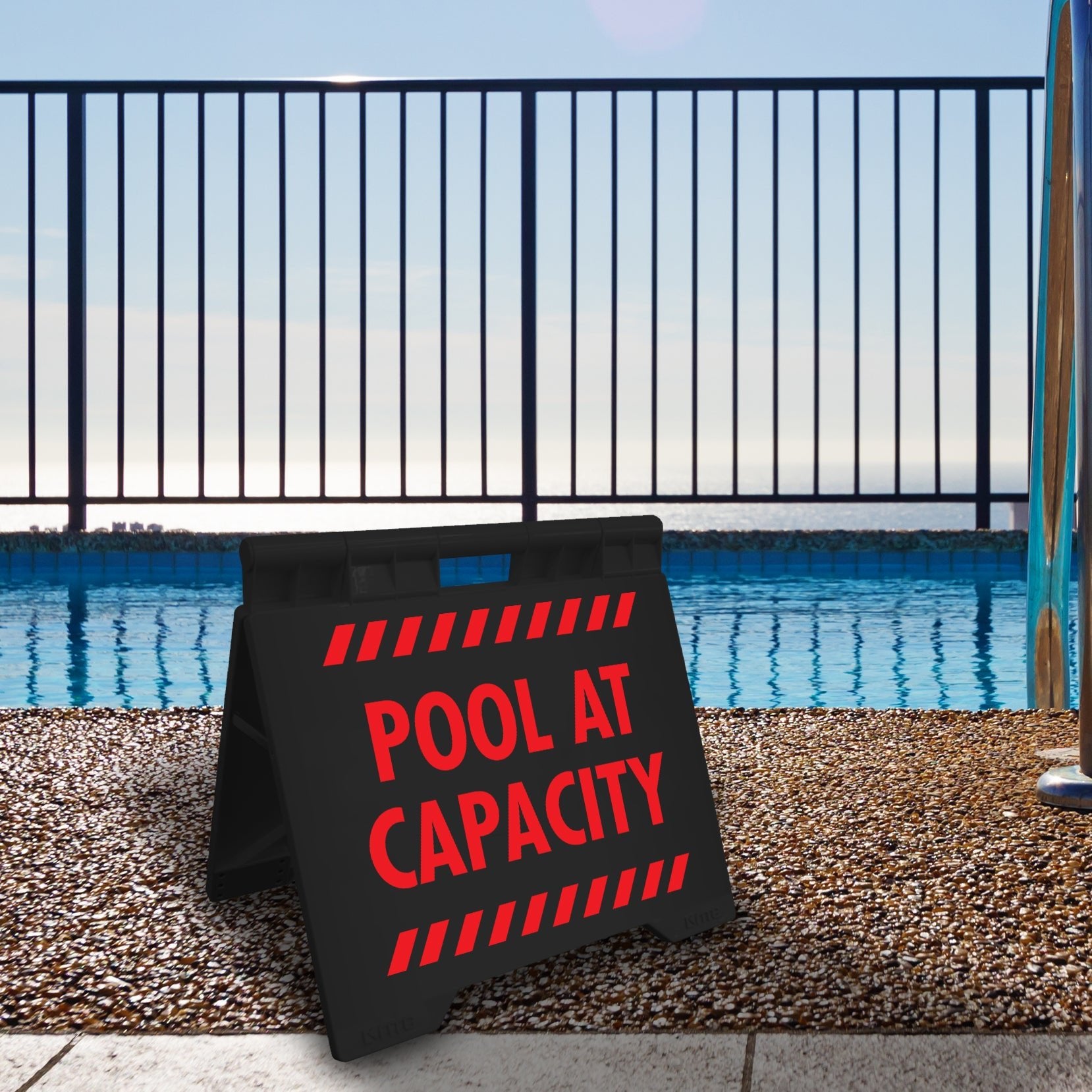 Pool At Capacity - Evarite A - Frame Sign - New Signs