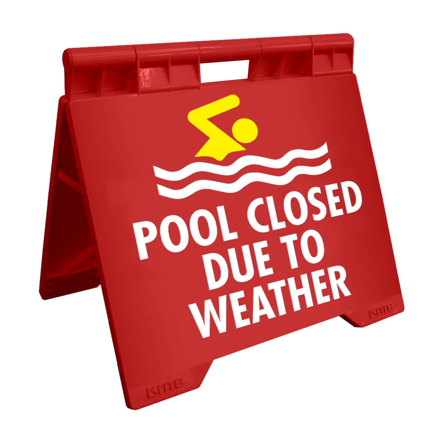 Pool Closed Due To Weather - Evarite A - Frame Sign - New Signs