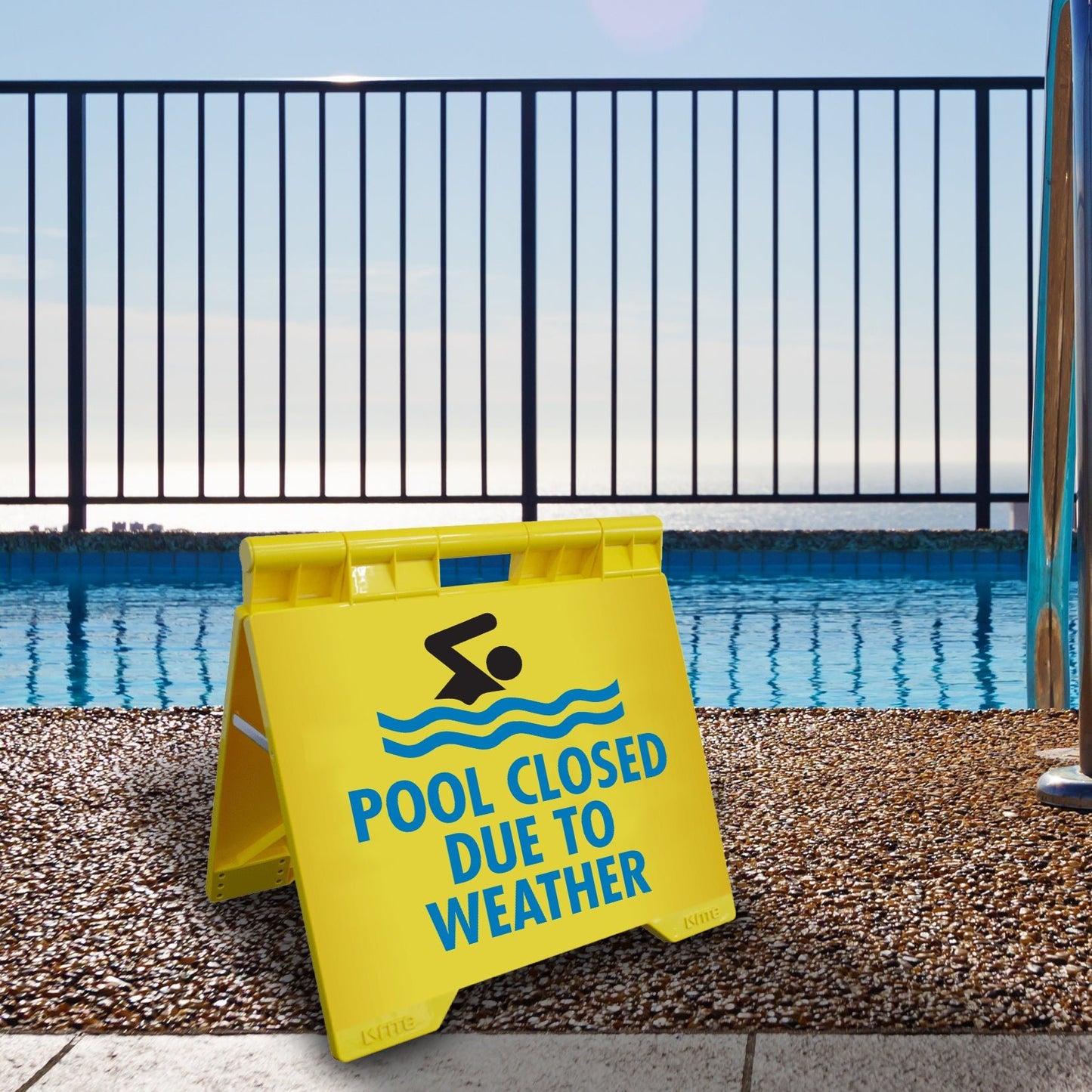 Pool Closed Due To Weather - Evarite A - Frame Sign - New Signs
