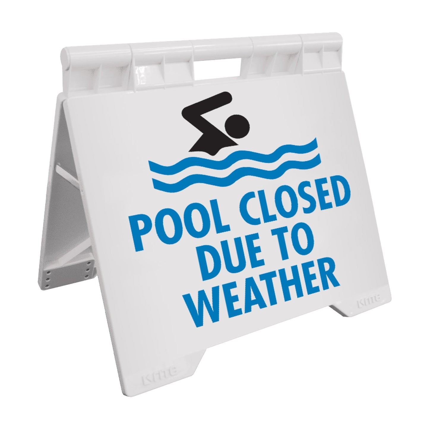 Pool Closed Due To Weather - Evarite A - Frame Sign - New Signs
