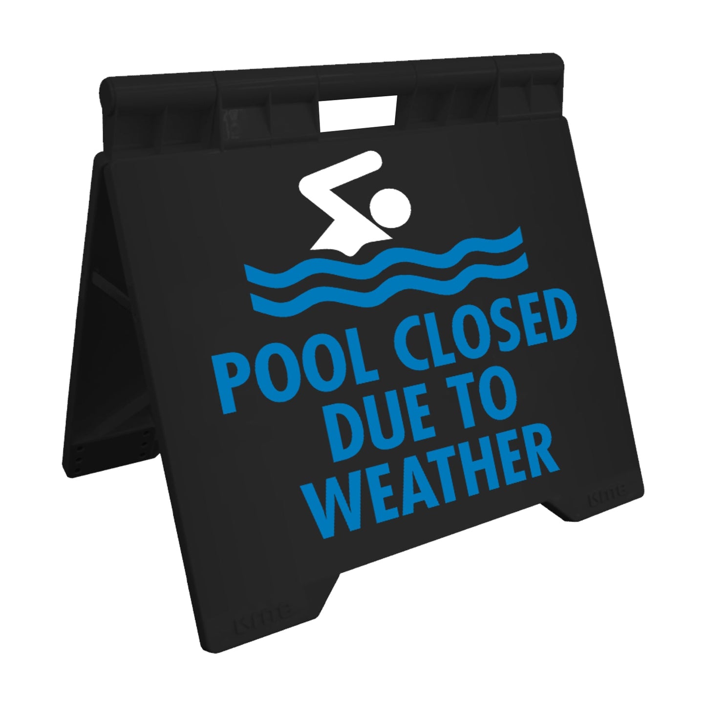 Pool Closed Due To Weather - Evarite A - Frame Sign - New Signs