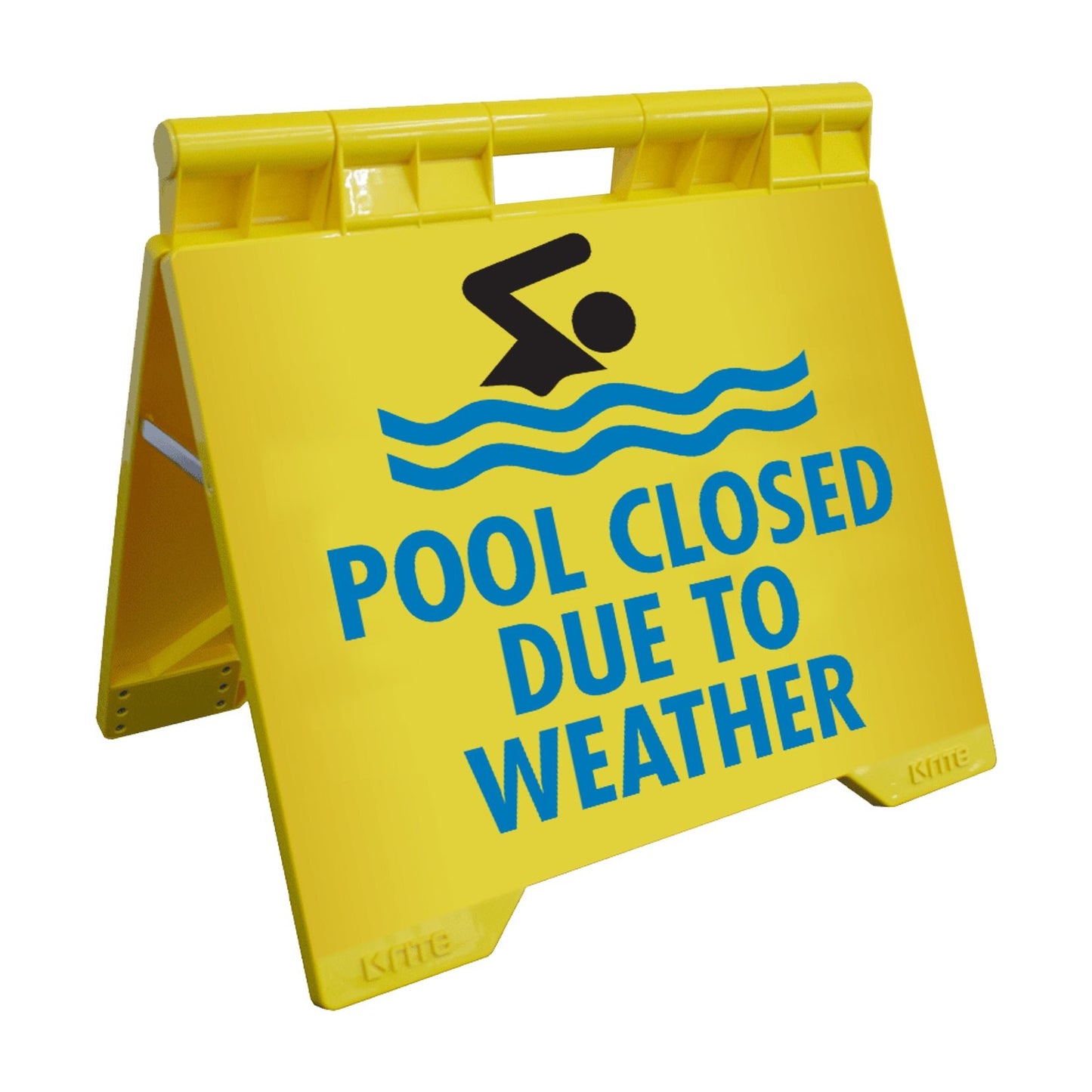 Pool Closed Due To Weather - Evarite A - Frame Sign - New Signs
