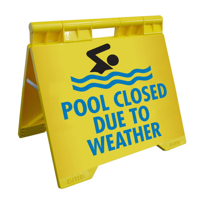Pool Closed Due To Weather - Evarite A - Frame Sign - New Signs