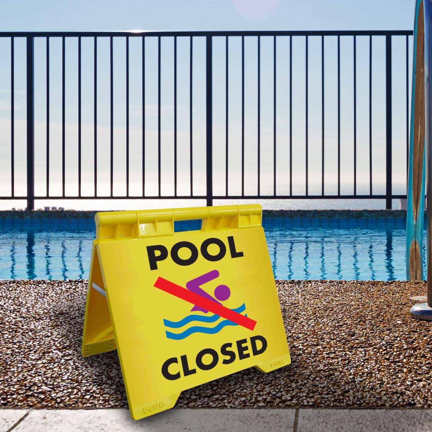 Pool Closed Symbol - Evarite A - Frame Sign - New Signs