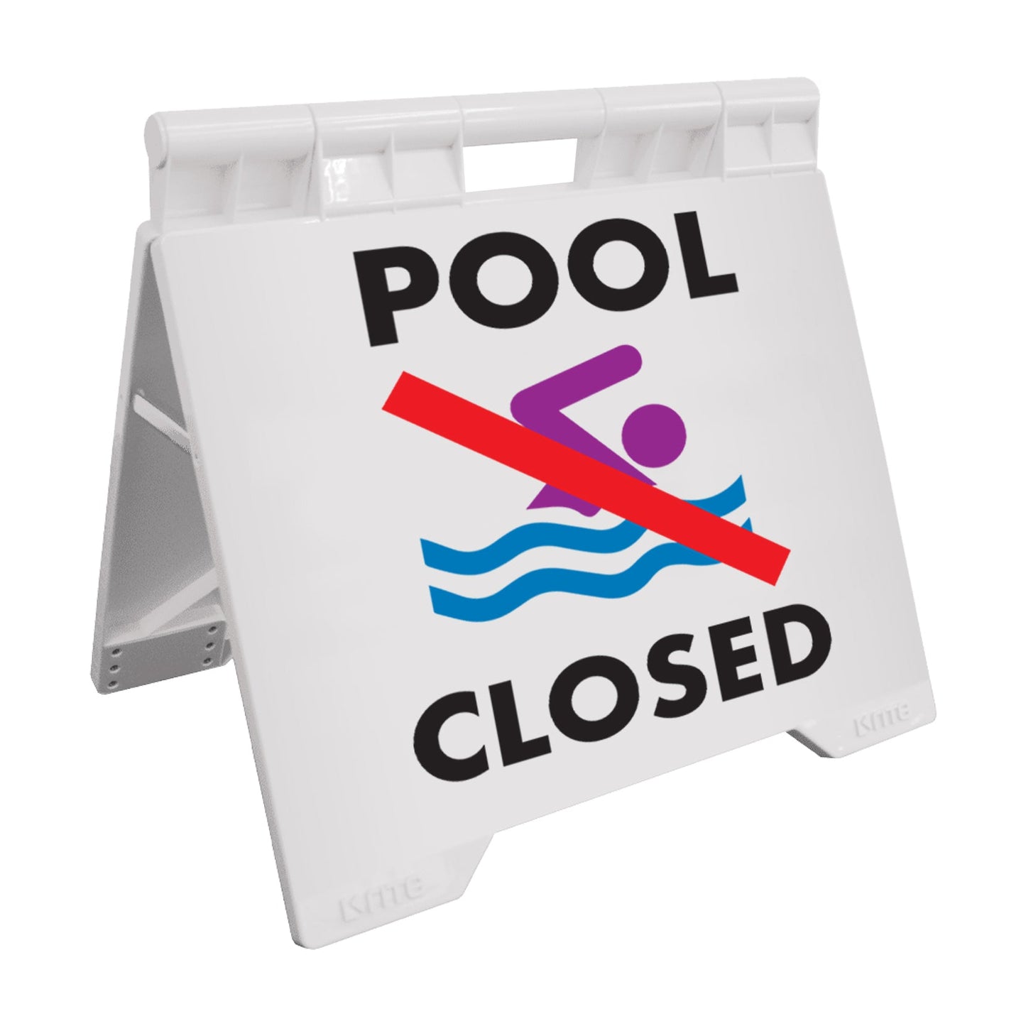 Pool Closed Symbol - Evarite A - Frame Sign - New Signs
