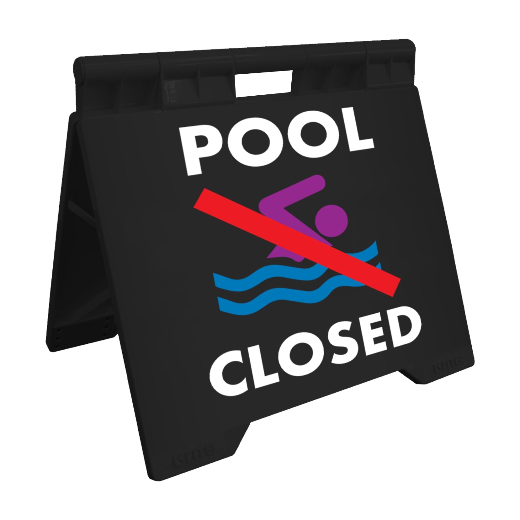 Pool Closed Symbol - Evarite A - Frame Sign - New Signs
