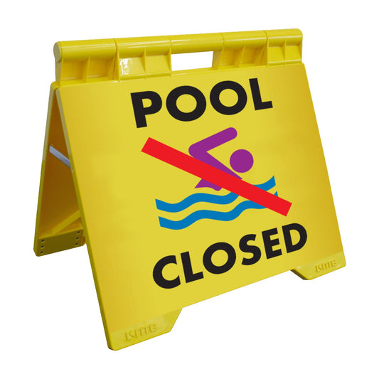 Pool Closed Symbol - Evarite A - Frame Sign - New Signs