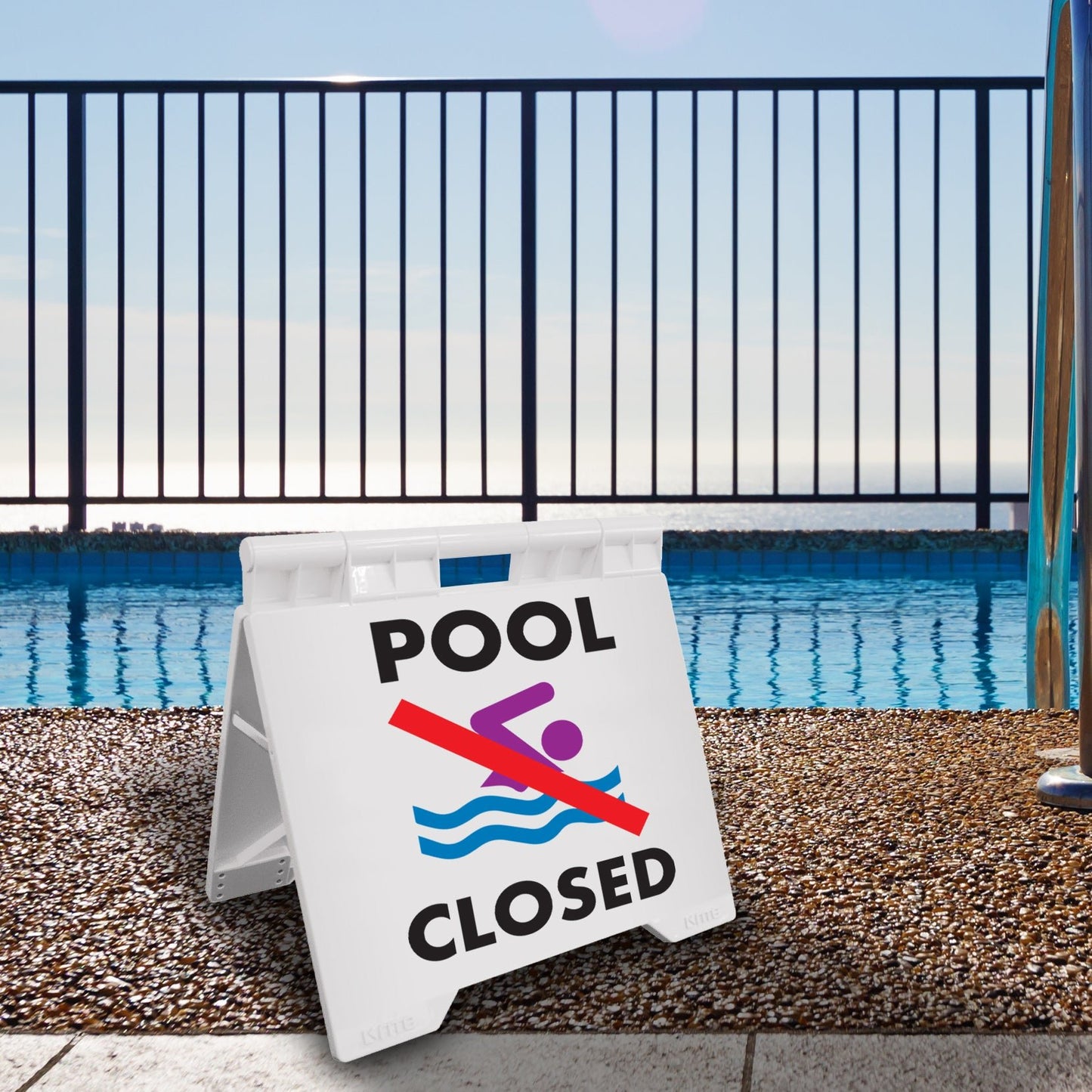 Pool Closed Symbol - Evarite A - Frame Sign - New Signs