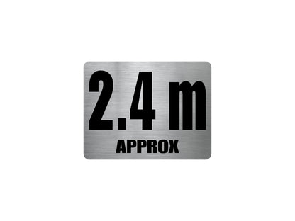 Pool Depth Approx Marker Stainless Steel Sign - New Signs