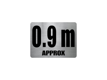 Pool Depth Approx Marker Stainless Steel Sign - New Signs