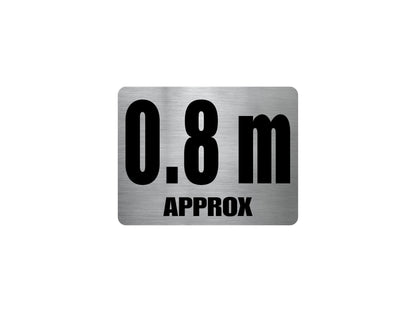 Pool Depth Approx Marker Stainless Steel Sign - New Signs