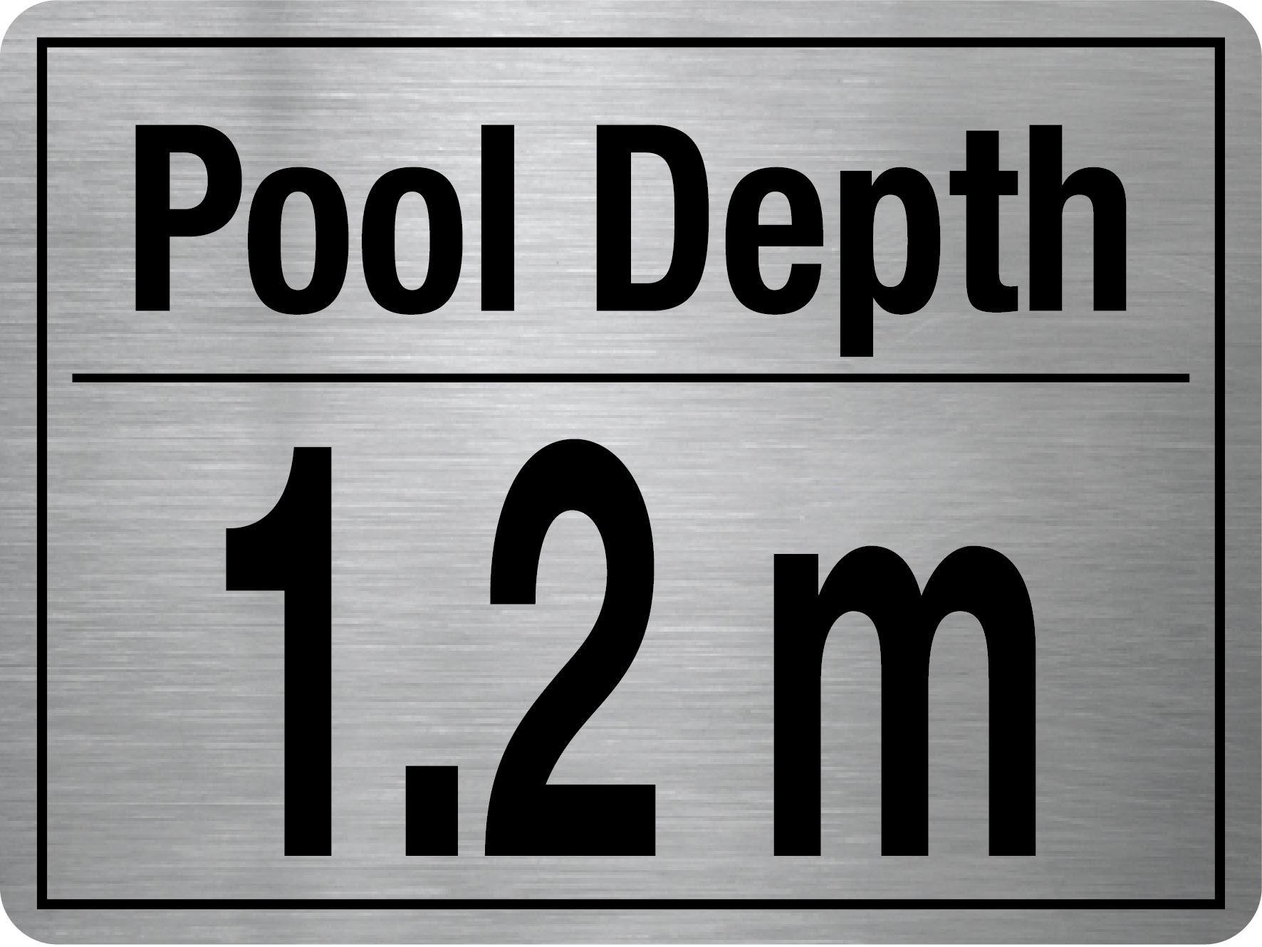 Pool Depth Stainless Steel Sign - New Signs