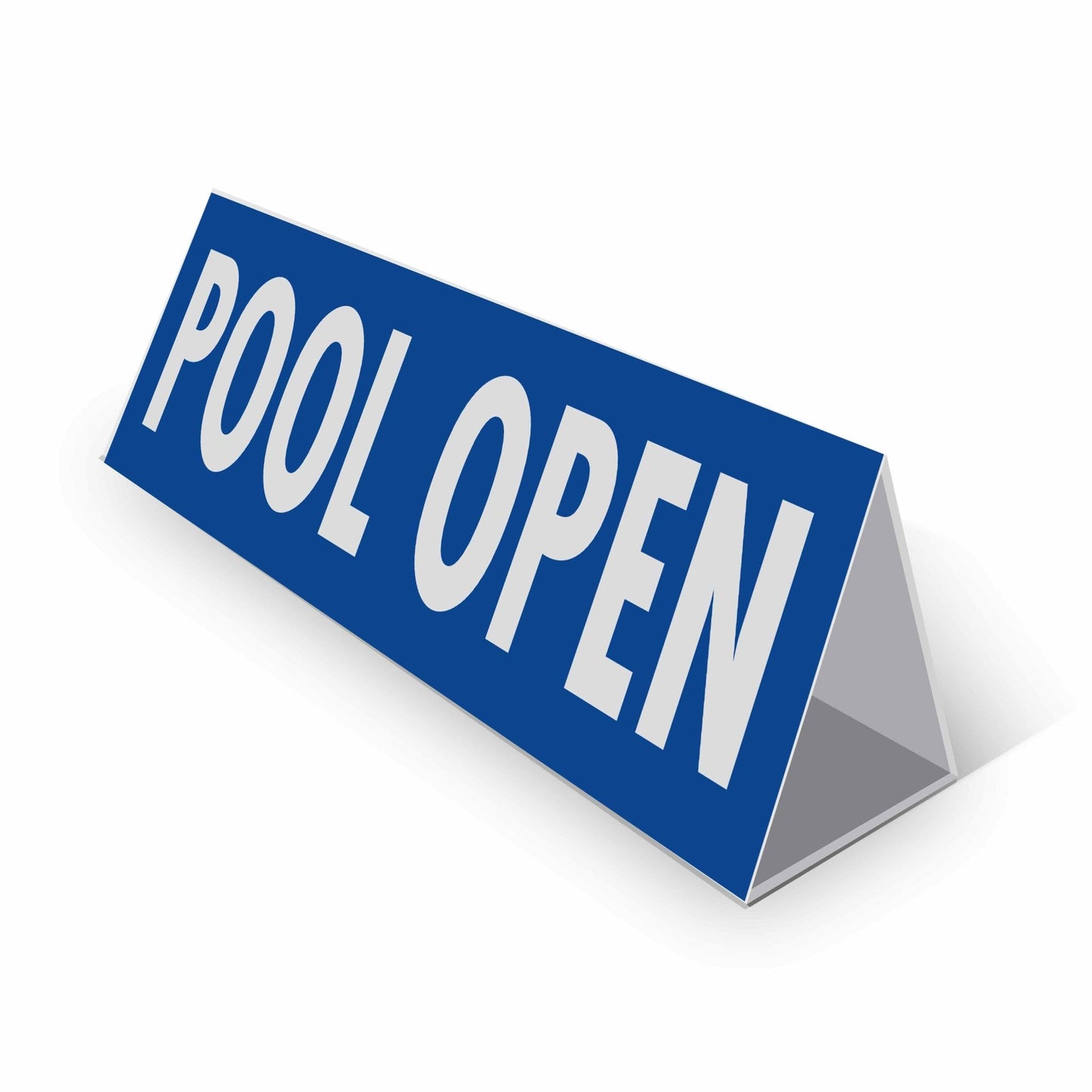 Pool Open - Landscape Corflute Toblerone Signs - New Signs