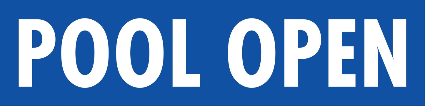 Pool Open - Landscape Corflute Toblerone Signs - New Signs