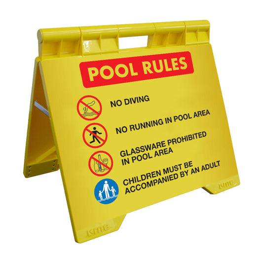 Pool Rules 1 - Evarite A - Frame Sign - New Signs