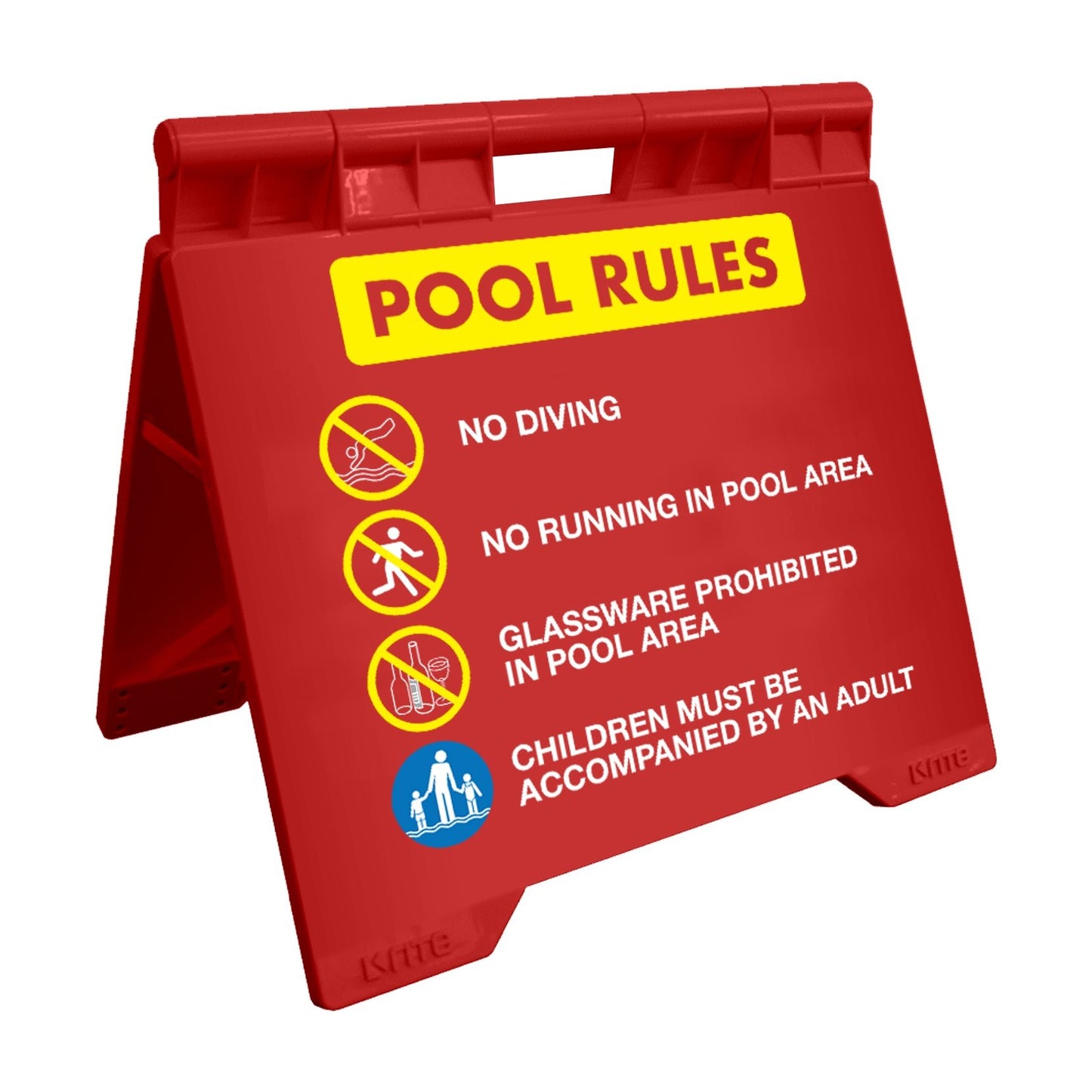 Pool Rules 1 - Evarite A - Frame Sign - New Signs