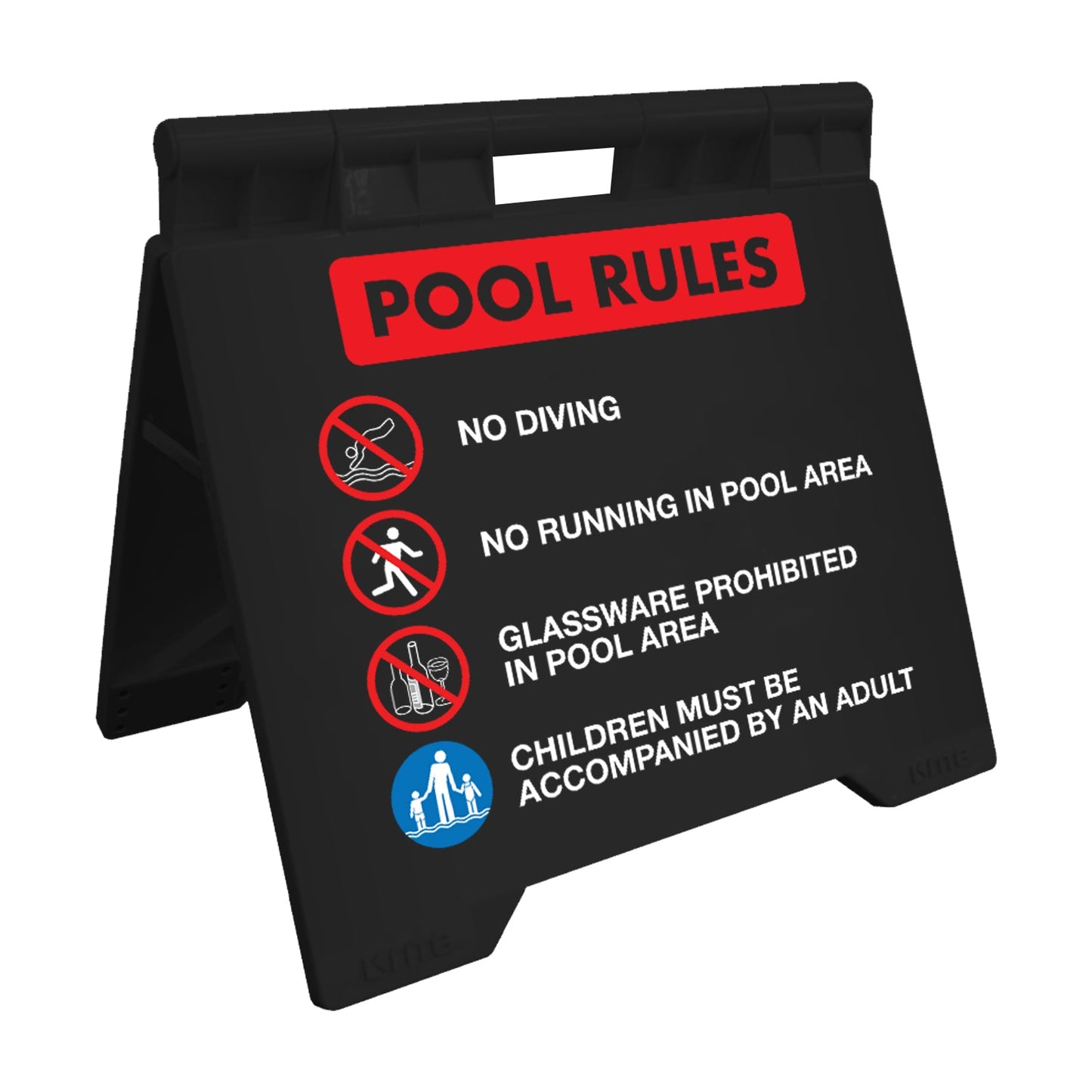Pool Rules 1 - Evarite A - Frame Sign - New Signs