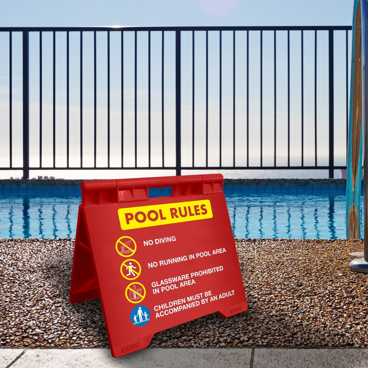 Pool Rules 1 - Evarite A - Frame Sign - New Signs