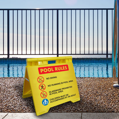 Pool Rules 1 - Evarite A - Frame Sign - New Signs