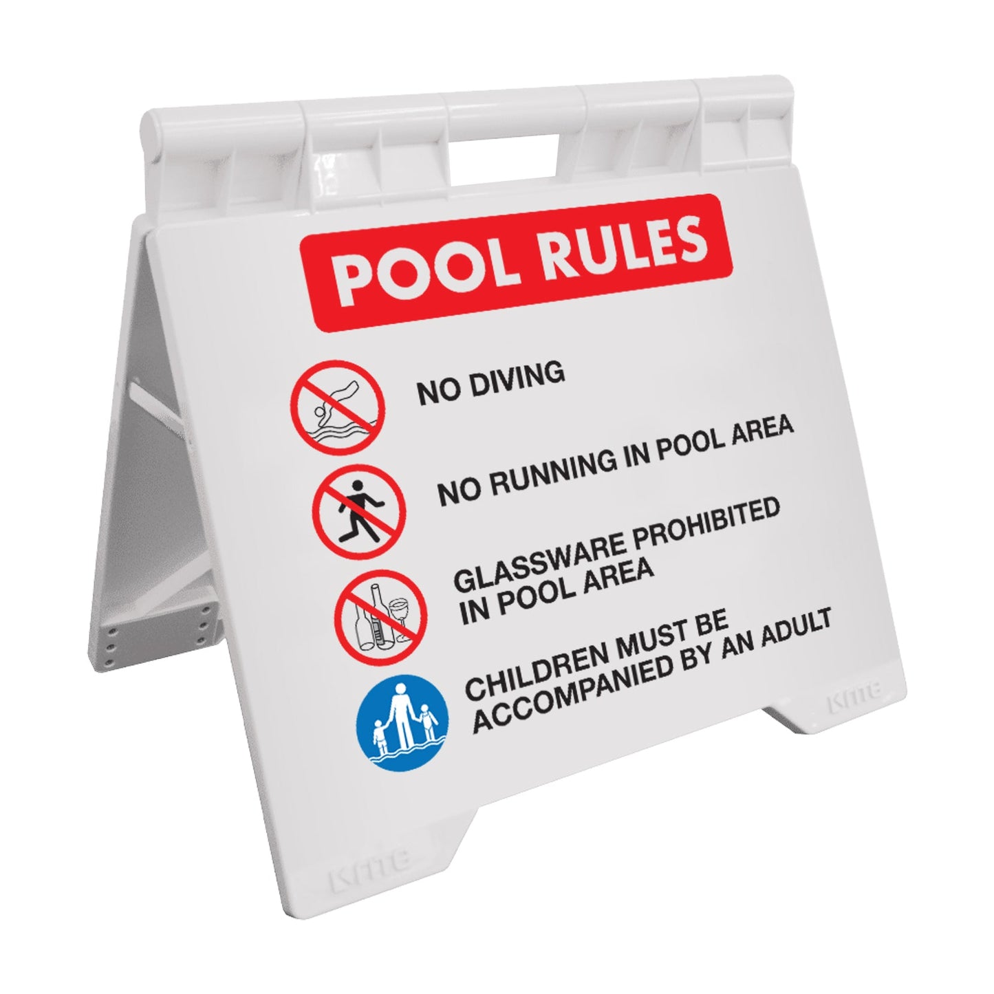 Pool Rules 1 - Evarite A - Frame Sign - New Signs