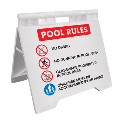Pool Rules 1 - Evarite A - Frame Sign - New Signs