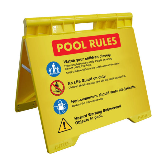 Pool Rules 2 - Evarite A - Frame Sign - New Signs
