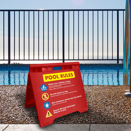 Pool Rules 2 - Evarite A - Frame Sign - New Signs