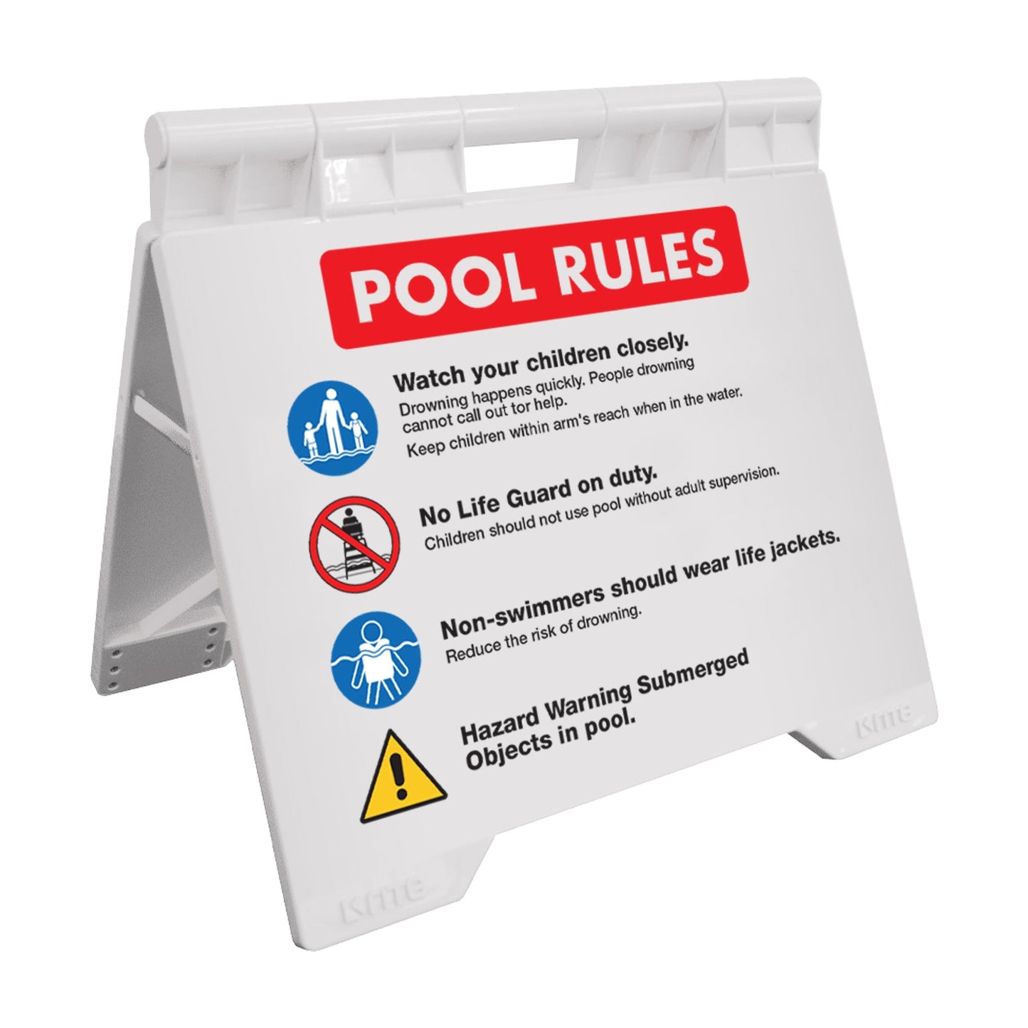 Pool Rules 2 - Evarite A - Frame Sign - New Signs