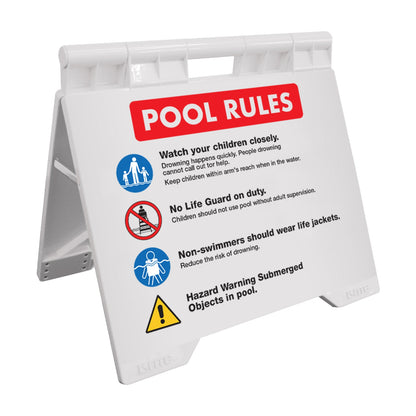 Pool Rules 2 - Evarite A - Frame Sign - New Signs