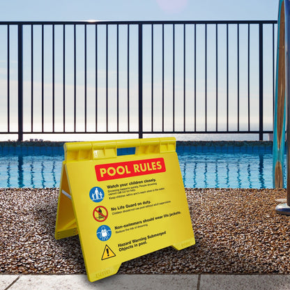 Pool Rules 2 - Evarite A - Frame Sign - New Signs