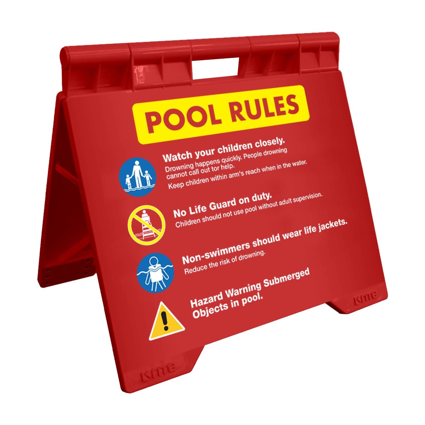 Pool Rules 2 - Evarite A - Frame Sign - New Signs