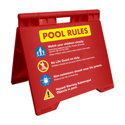 Pool Rules 2 - Evarite A - Frame Sign - New Signs