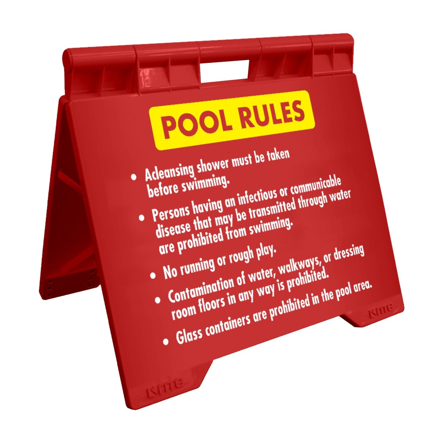 Pool Rules 3 - Evarite A - Frame Sign - New Signs