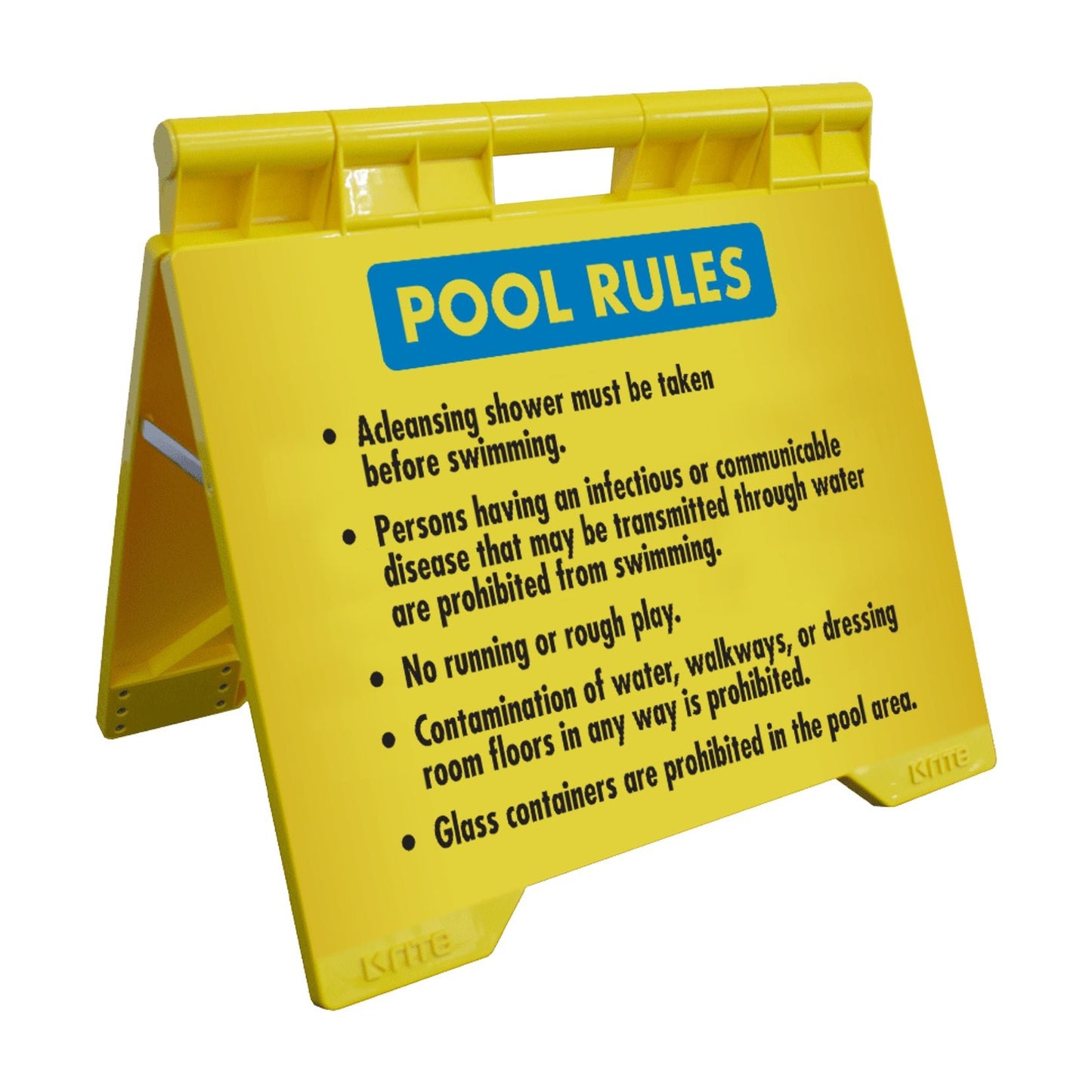 Pool Rules 3 - Evarite A - Frame Sign - New Signs