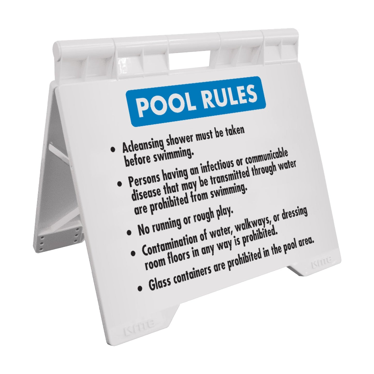 Pool Rules 3 - Evarite A - Frame Sign - New Signs