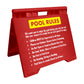Pool Rules 4 - Evarite A - Frame Sign - New Signs