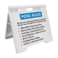 Pool Rules 4 - Evarite A - Frame Sign - New Signs